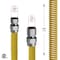 Flextron Gas Line Hose 3/8'' O.D.x24'' Len 1/2"x3/8" FIP Fittings Yellow Coated Stainless Steel Flexible FTGC-YC14-24E - alternate 2